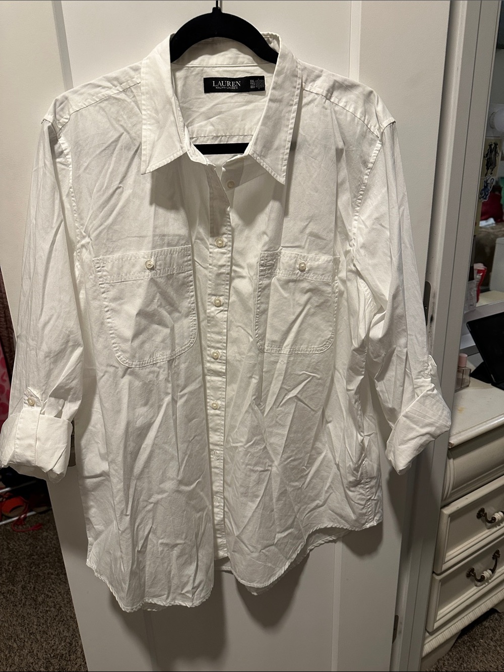 Lauren Ralph Lauren White Button-Down Shirt